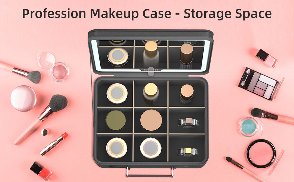 Fascinate Makeup Case with Lighted Mirror 3 Color Setting