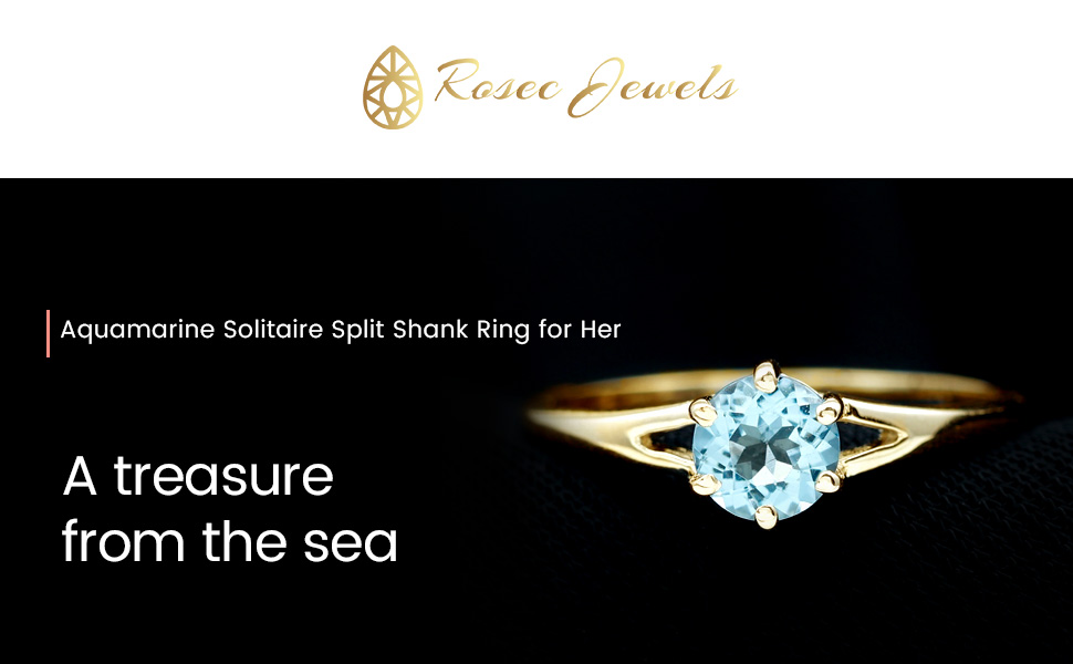 Aquamarine Promise Ring