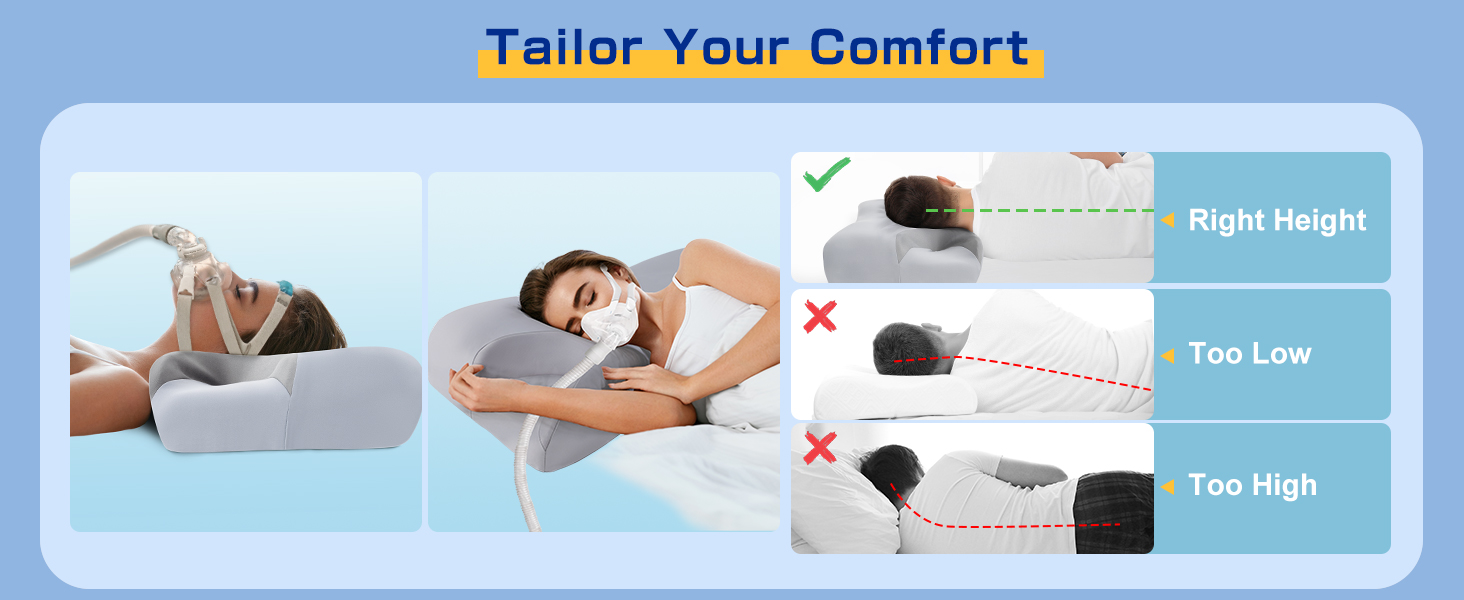 IKSTAR Upgade Cooling CPAP Pillow for Side Sleepers