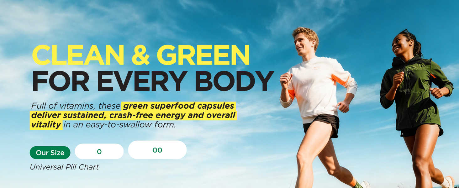 Man and woman in running gear jogging against a clear blue sky to show sustained energy from moringa