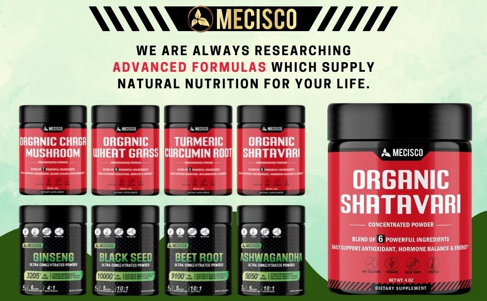 Organic Shatavari Root, Bacopa Monnieri, Ashwagandha Root, Vitex Berry, Fenugreek, Black Pepper