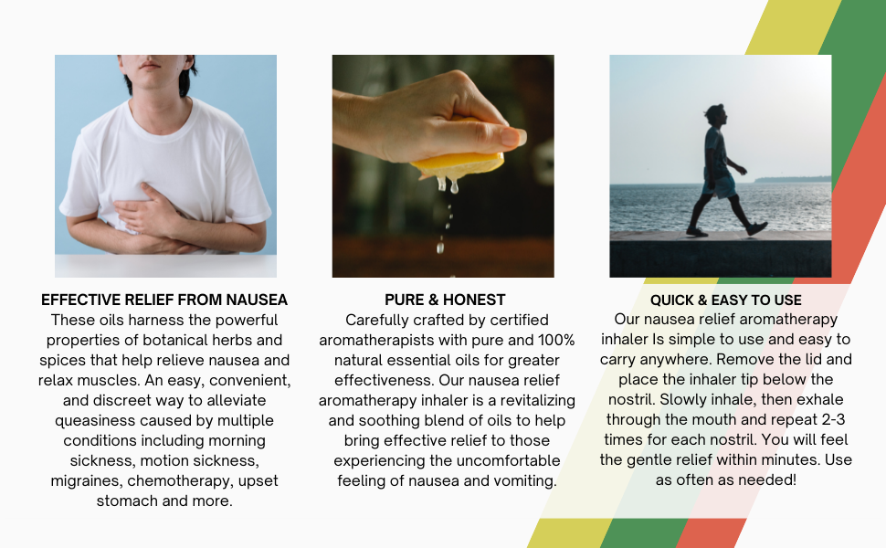 Nausology Nasal Stick Inhaler with Aromatherapy, Natural Peppermint Essential Oil