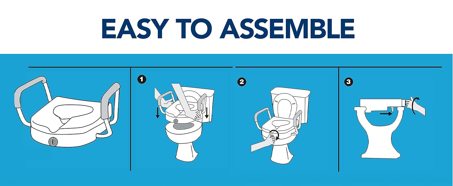 Raised Toilet Seat with Arms