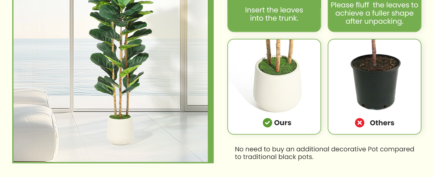 Faux Fiddle Leaf Fig Tree