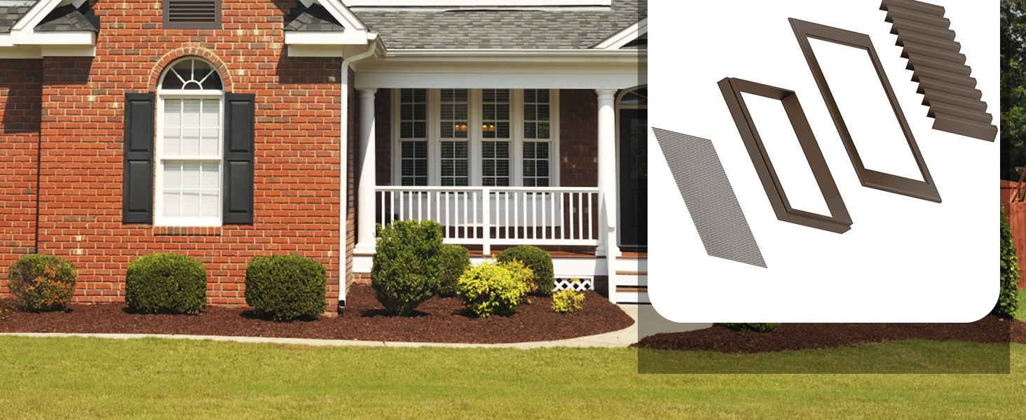 Zepoty 12" X 18" Gable Vent Premium Aluminum, Sturdy & Stylish Shed