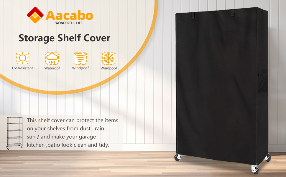 Aacabo Shelf Cover,Waterproof Dustproof Storage Shelving