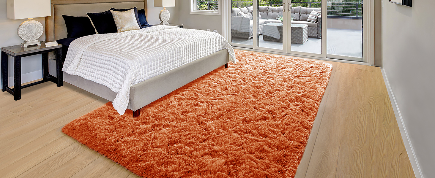 SHAGGY RUG RUST