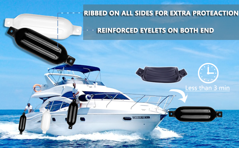 Allucky Inflatable Marine Boat Fenders for Docking(Available in 4 Sizes