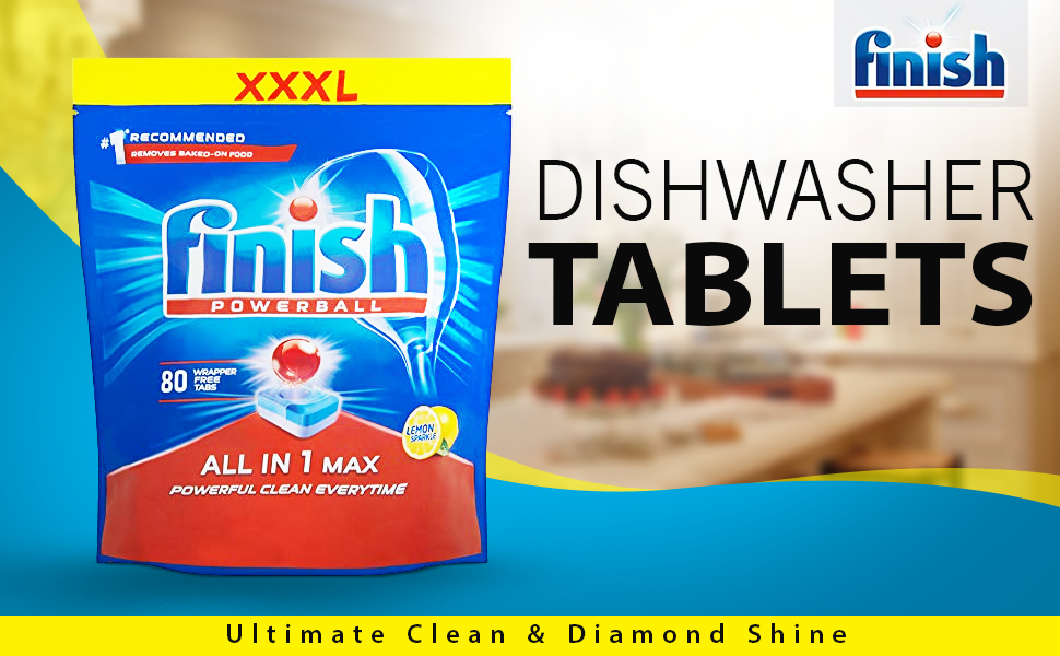 Finish XXXL All in One Max Dishwasher Tablets 80's, Pack of 1 Amazon