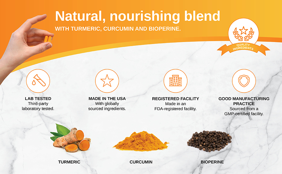 Turmeric Curcumin Plus, support joint and muscle health supplement, immune system health