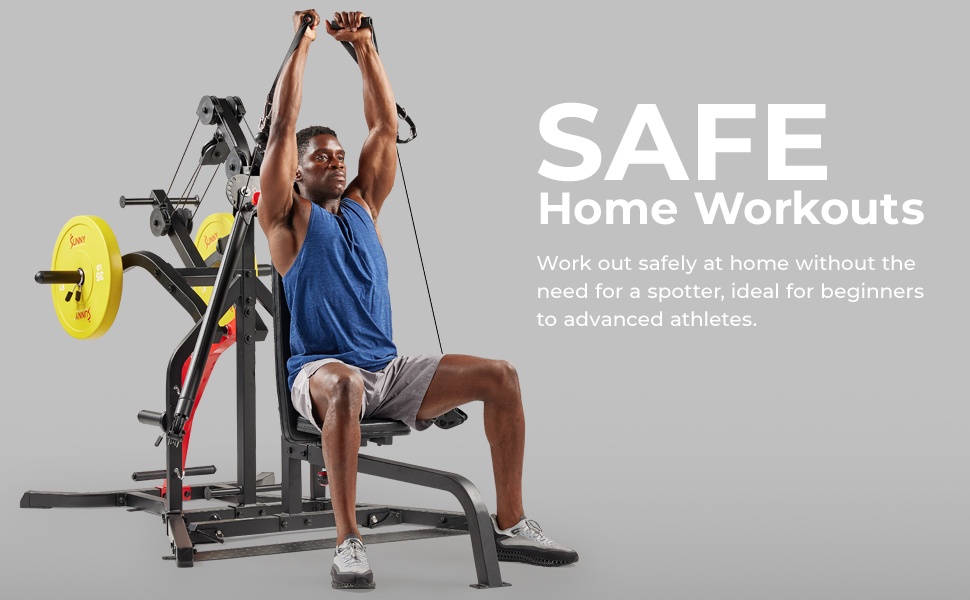 Sunny Health & Fitness Multifunctional Strength Training Home Gym