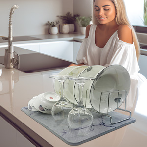stone drying mat for kitchen counter