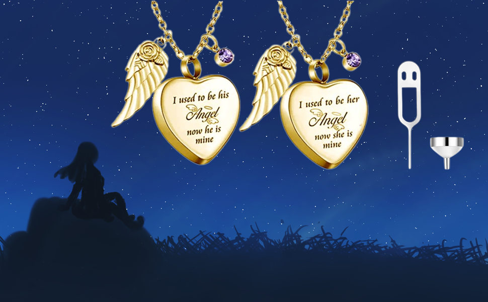 MUUYON 14K Gold Name Urn Necklace for Ashes, 10K/14K/18K