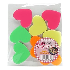 Amazon | コンサートうちわ用 デコパーツ シール 16個入り（4色8