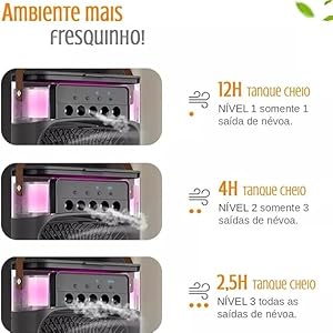 Ventilador portátil 3 em 1 com mini ar condicionado