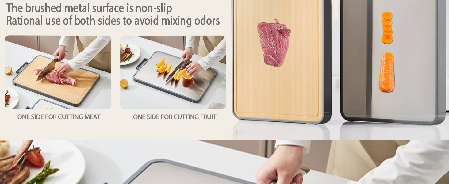 cutium titanium cutting board steel cutting boards for kitchen stainless steel cutting boards