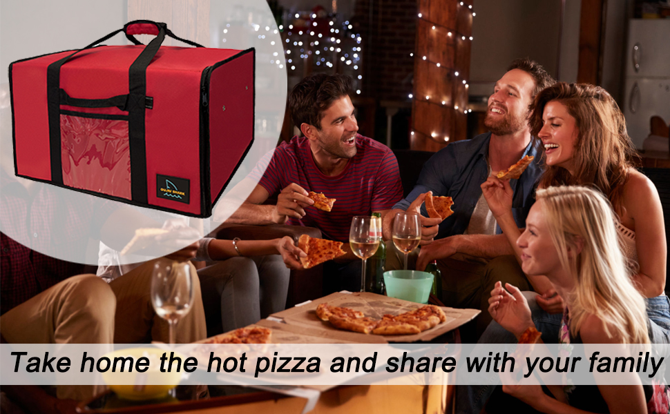 OujiuShark Insulated Pizza Bags for Delivery, 20in x 20in x