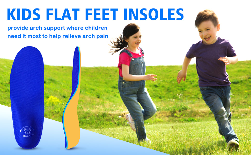 Kids Flat Feet Arch Support Insoles Child Orthotic Insoles for Flat