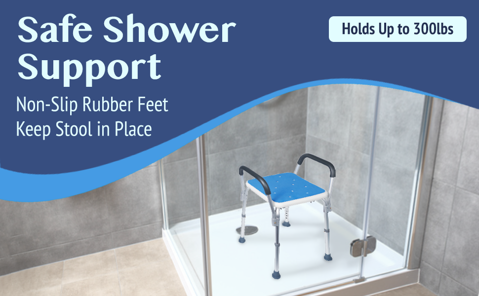 Medokare Shower Chair with Padded Seat Shower Bench for