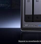 UGREEN NASync DH4300 Plus 4-Bay Desktop NAS, RK3588C SoC, 2,5 GbE-LAN-Port, 8GB LPDDR4X RAM, NFC