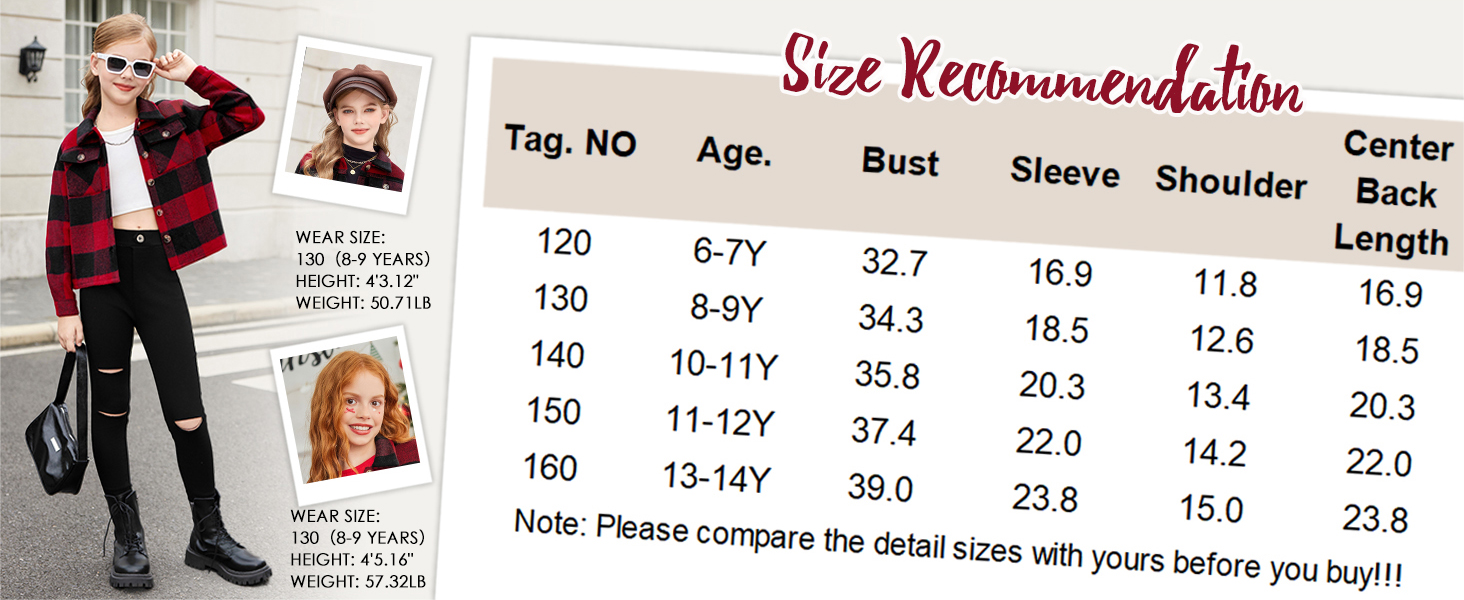 girls fannel cropped shacket