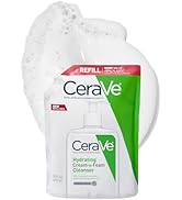 CeraVe Hydrating Cream To Foam Cleanser, Makeup Remover Face Wash For Dry Skin, Foaming Facial Cl...