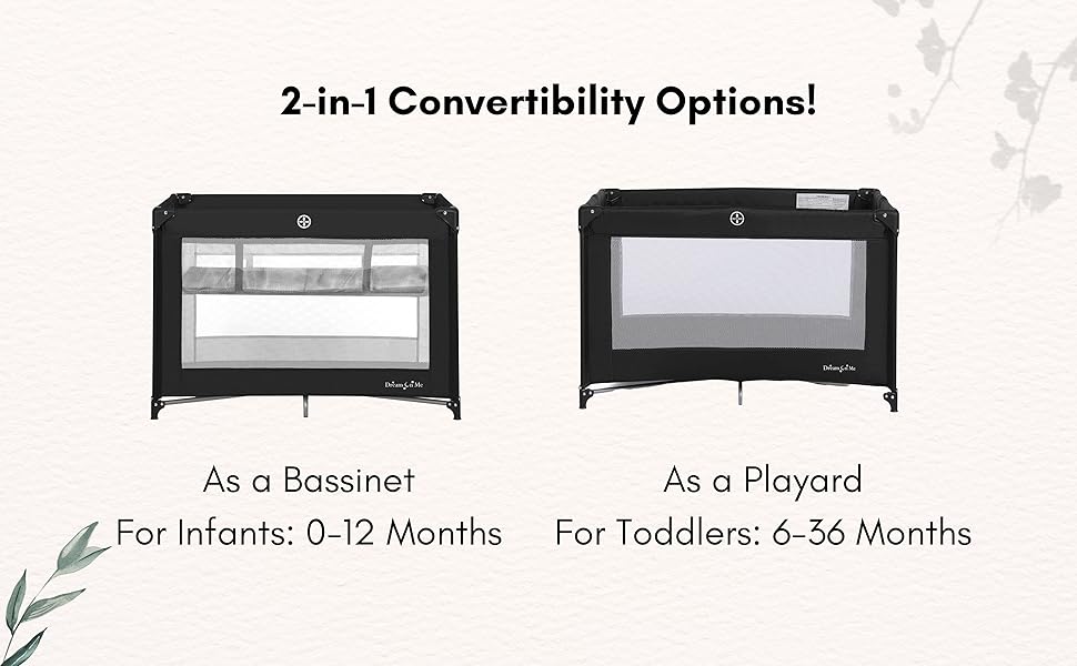 Dream On Me Zazzy Portable Playard with in Grey