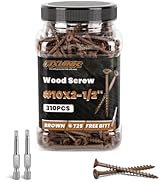 Wood Screws 2-1/2 Inch, FIXLINK Deck Screws #10 x 2-1/2