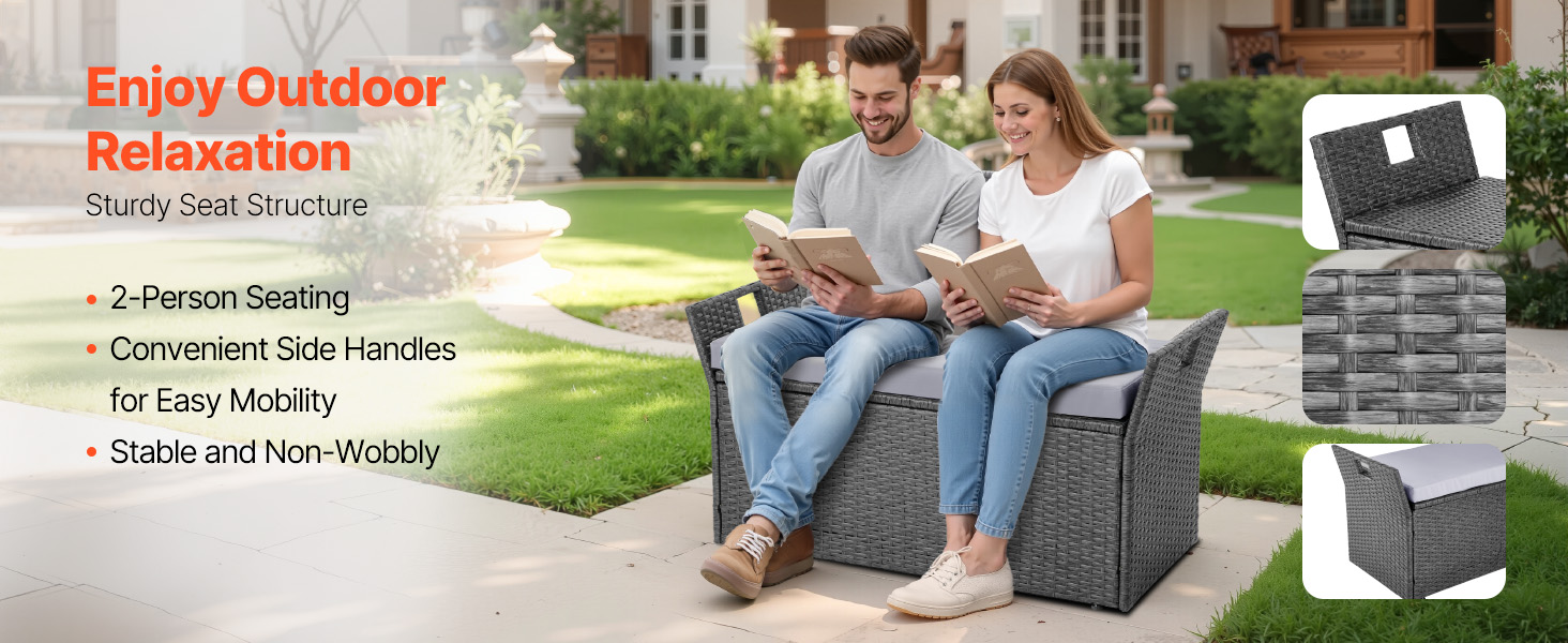 outdoor bench with storage