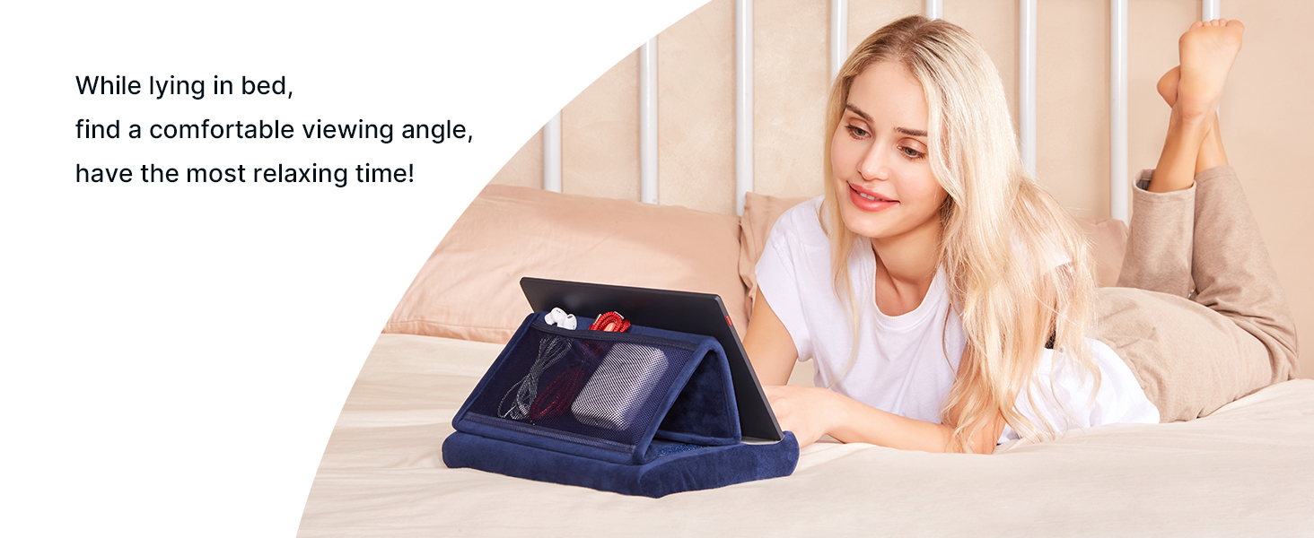 JSAUX Tablet Pillow Stand, Tablet Stand Holder Dock for Lap