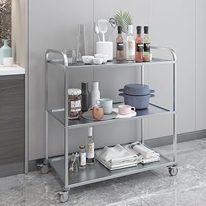 Edelstahl Servierwagen