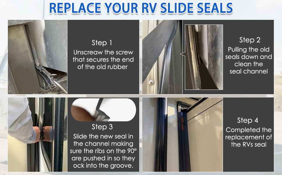 Aolamegs RV Slide out Seal 11/2"" SlideOut Wiper Seal (ClipOn