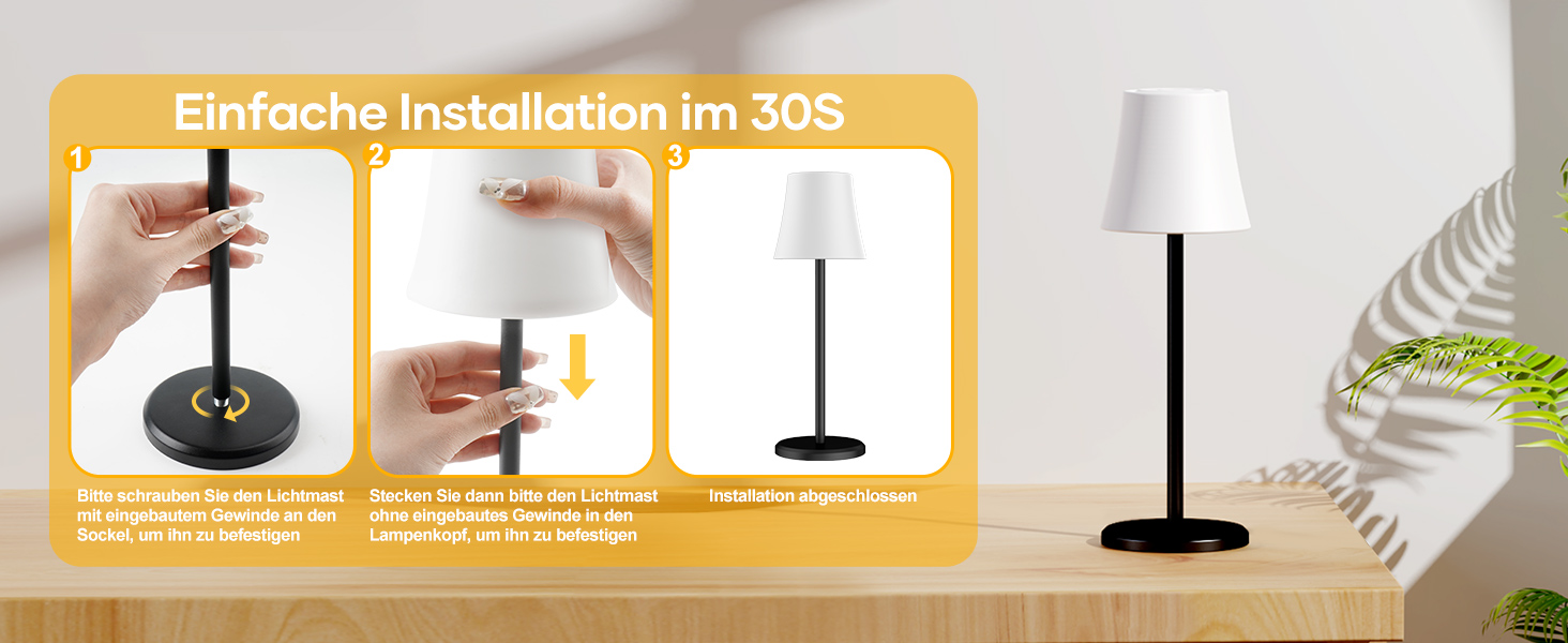 Tischlampe Kabellos