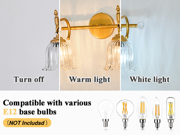 CVKASH 2-Light Bathroom Vanity Light Fixtures Over Mirror