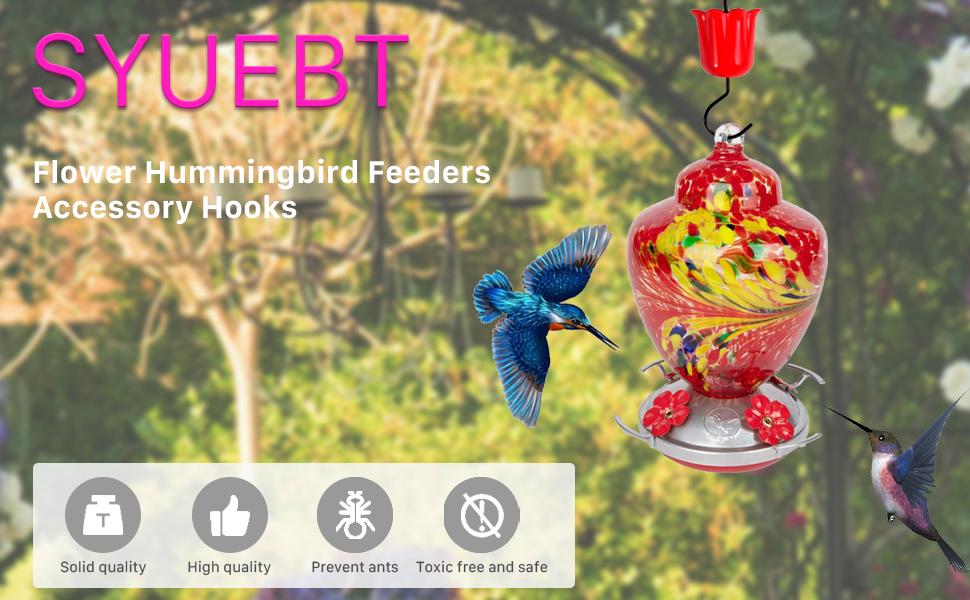 Moat Guard for Hummingbird Feeders Accessory Hooks, Syuebt 8 Pack