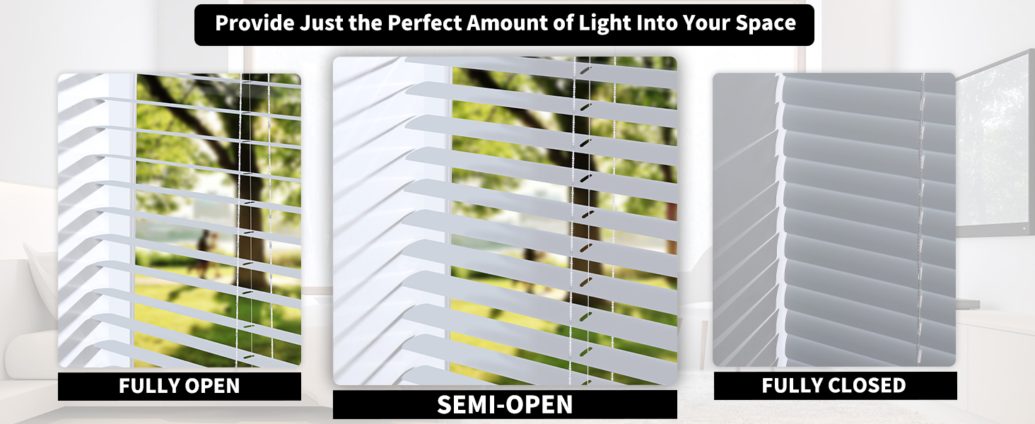 HIDODO Aluminum Mini Blinds for Windows Cordless Horizontal