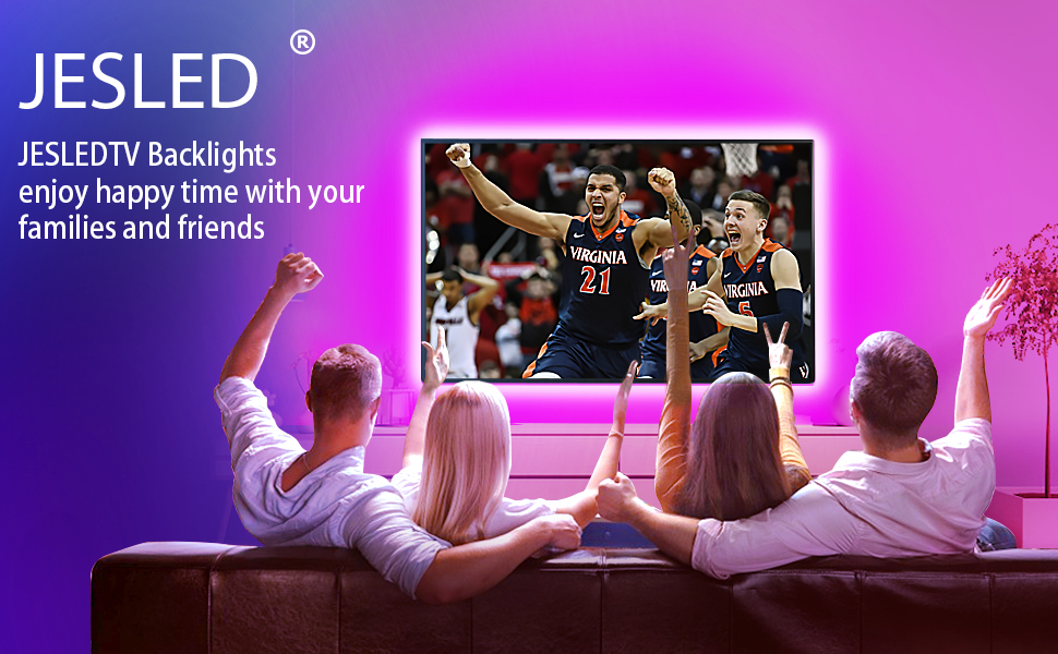 LED Strip Light 4.5M, LED TV Backlight APP,JESLED USB Bluetooth TV LED