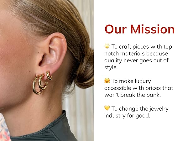 Amazon.com: Ana Luisa Ash Double Hoop Earrings for Women