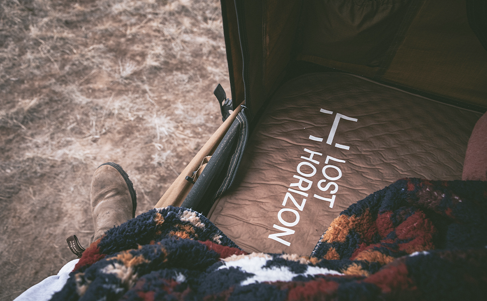 LOSTHORIZON Airsoft 4.5” Thick Self Inflating Sleeping Pad with Solid Foam, Camping Mattress