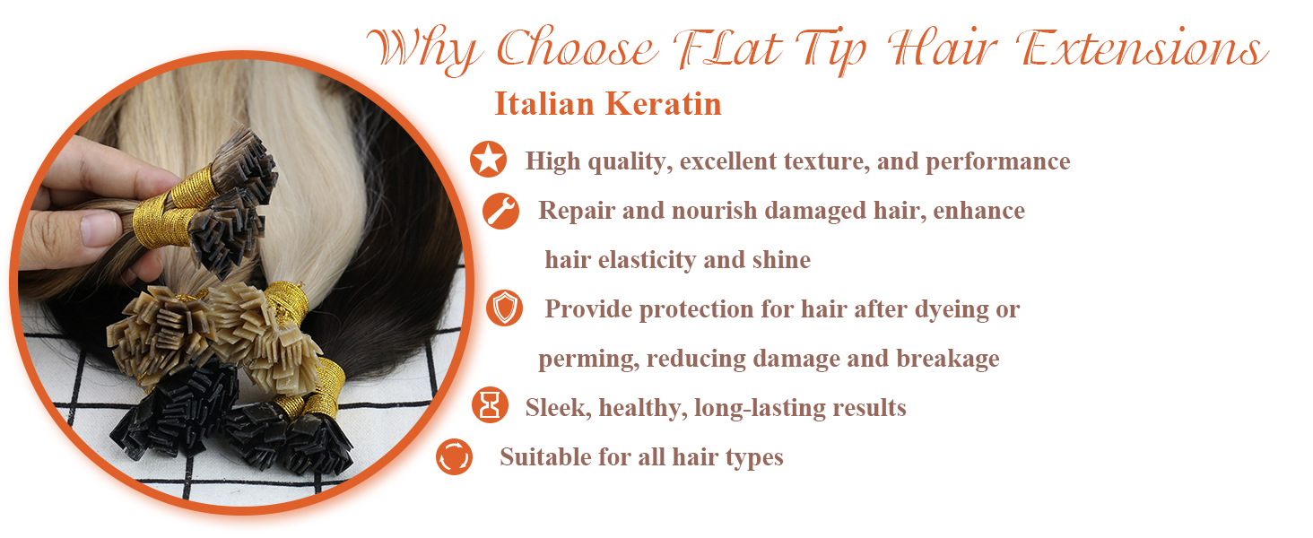 flat tip hair extensions