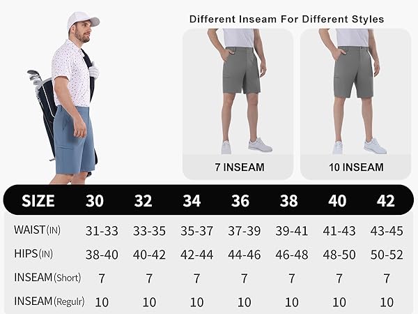 Amazon.com: Shallowlulu Men's Golf Shorts 7
