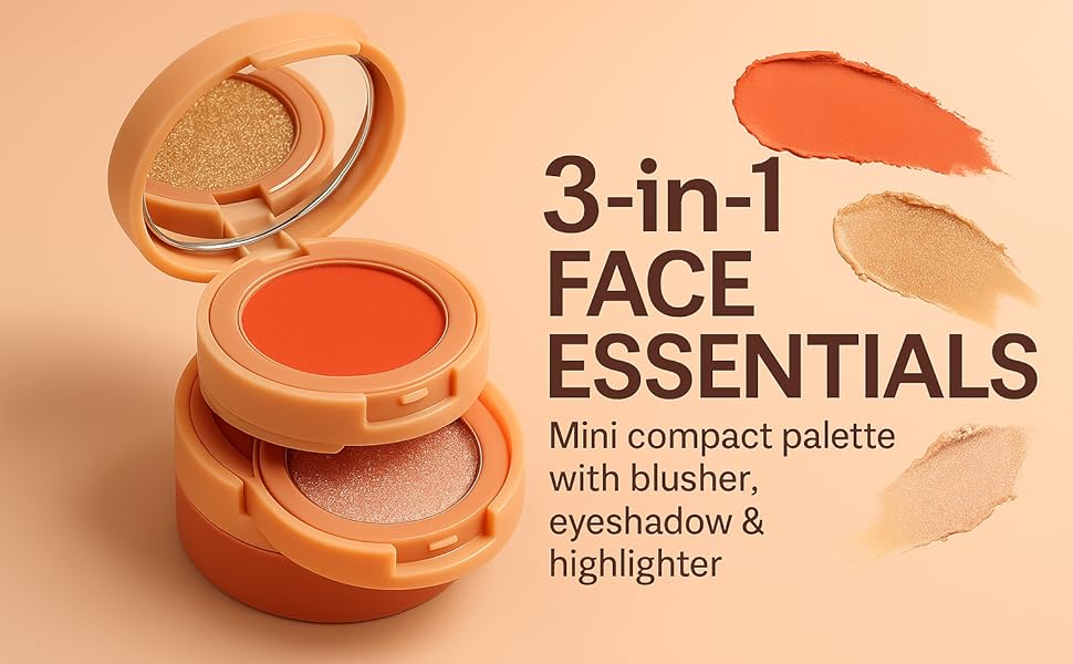 3 in 1 makeup blusher & highlighter