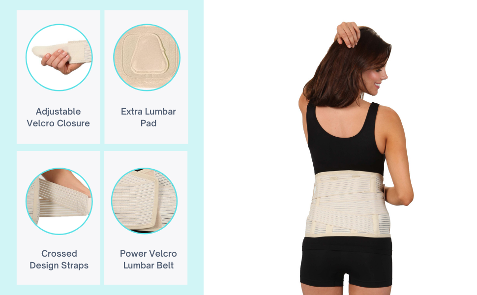Lower back support brace