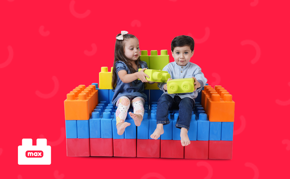 IBRICK MAX 24 Piece Foam Rubber MAX Building Blocks. Creative, Educational, Safe and