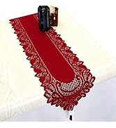 rockcloud Lace Table Cloth Runner for Wedding Banquet Decorations, Christmas Party Table Decor, R...