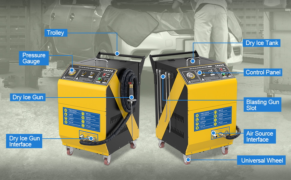 LUTIFIX Dry Ice Blasting Cleaning Machine, Dry Ice Blast
