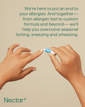 Visual of someone performing the allergy test