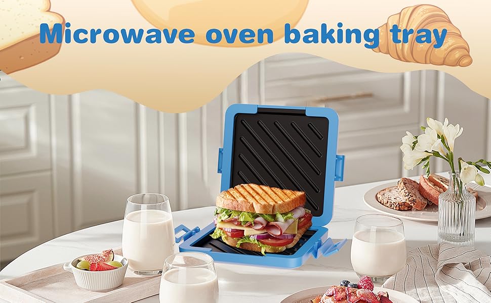 Blue Microwave Toastie Maker