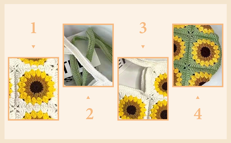 Crochet Sunflower Backpack