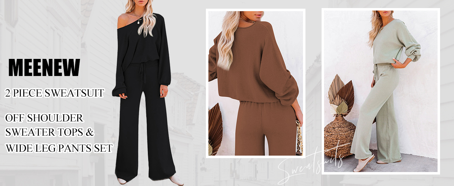 Meenew Women 2 Piece Sweater Outfits